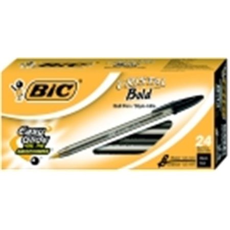 BIC Bic Cristal Bold Non-Refillable Ball Point Pen; Black; Pack - 24 1481992